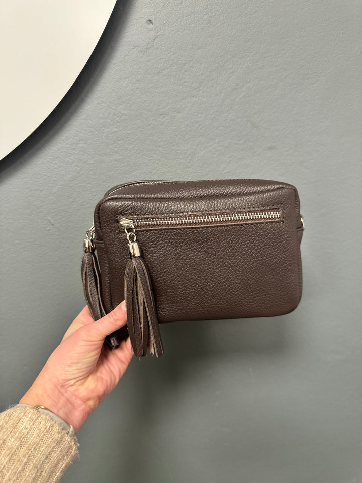 Leather Camera Bag - Chocolate