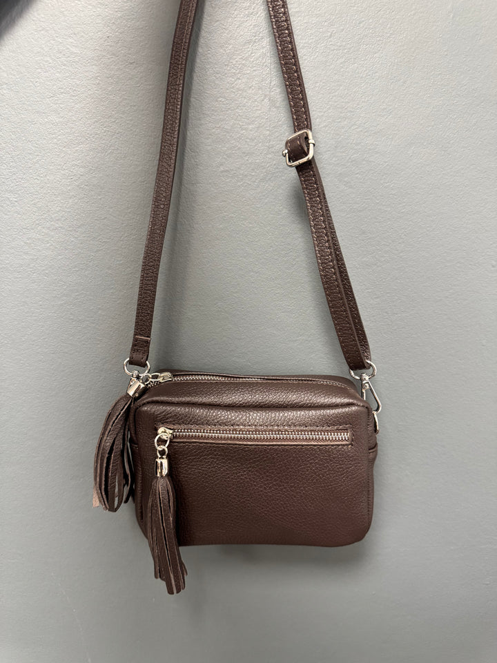 Leather Camera Bag - Chocolate