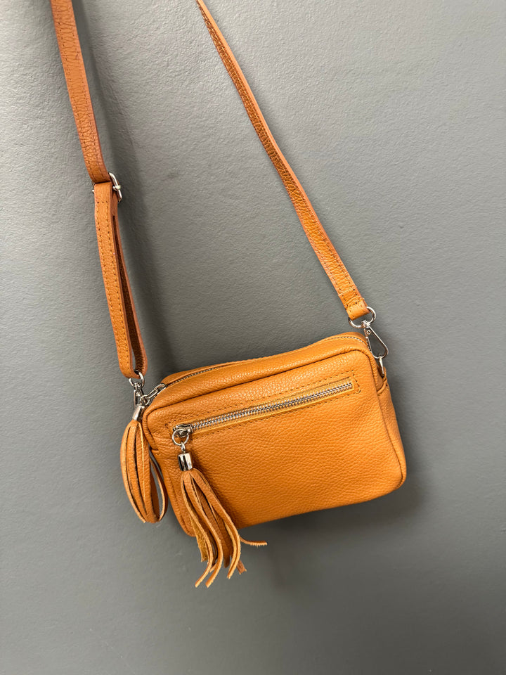 Leather Camera Bag - Tan