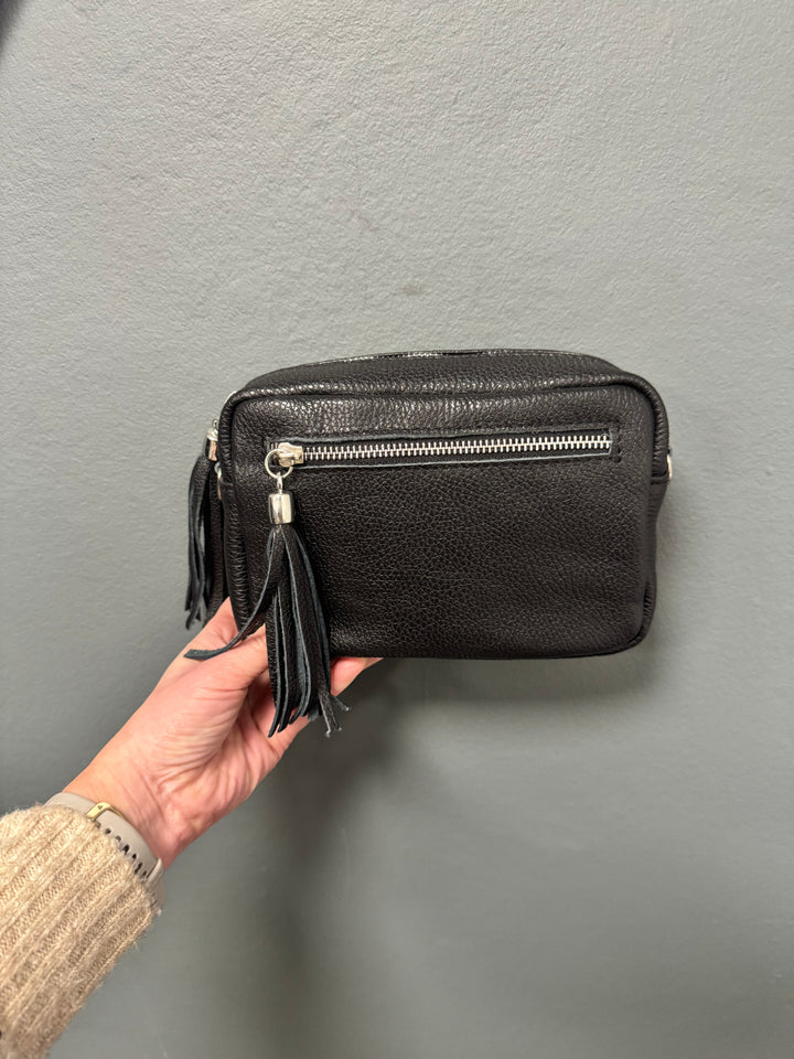 Leather Camera Bag - Black