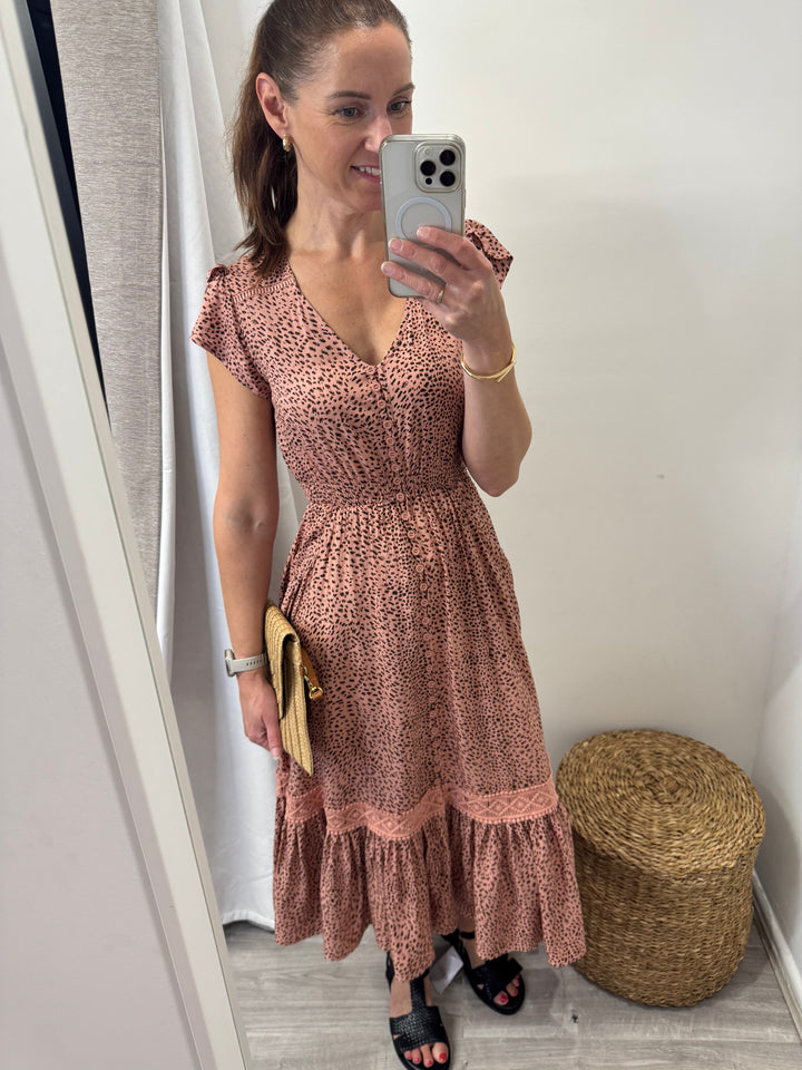 Ciara Midi Dress - Blush Fawn