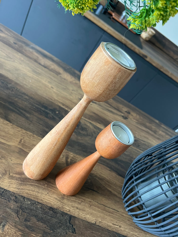 Wooden Tealight Holder - Large