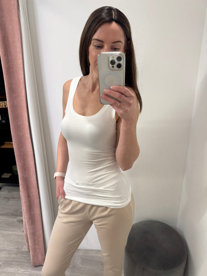 Pamila Vest Top - Optical White