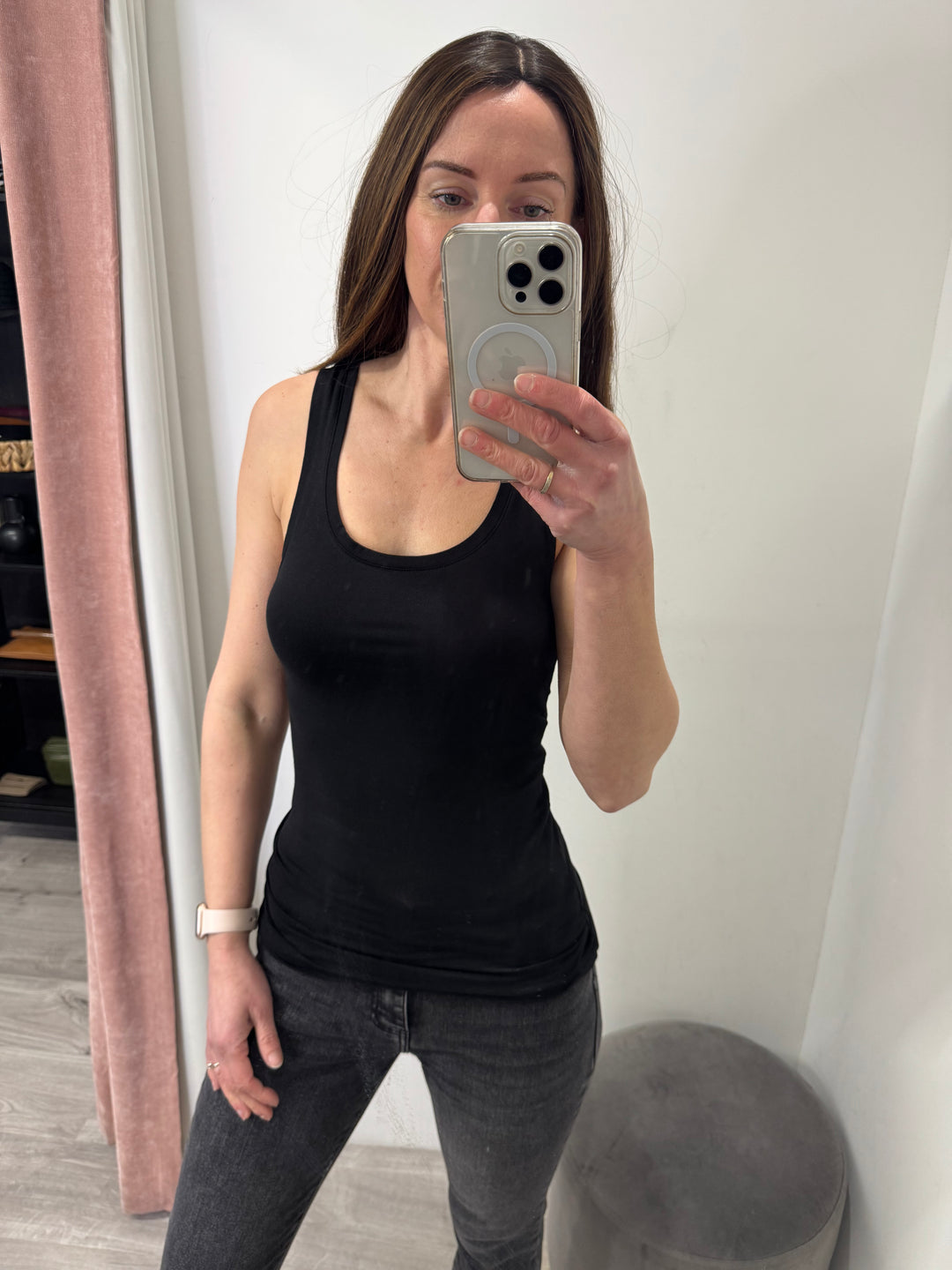 Pamila Vest Top - Black