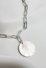 Load image into Gallery viewer, Justine Paper Link Necklace - Silver Plated
