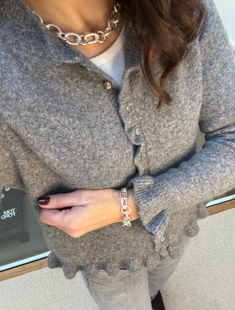 Portia Chunky Link Bracelet - Silver Plated