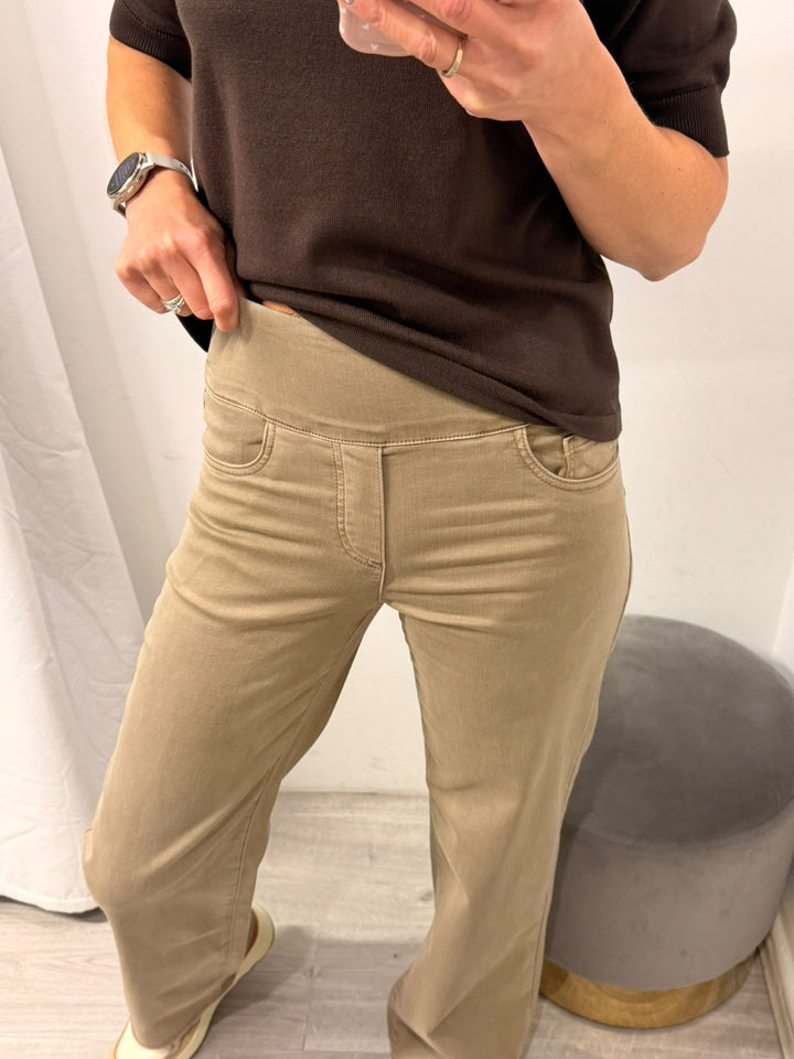 Tocada Wide Leg Jeans - Latte