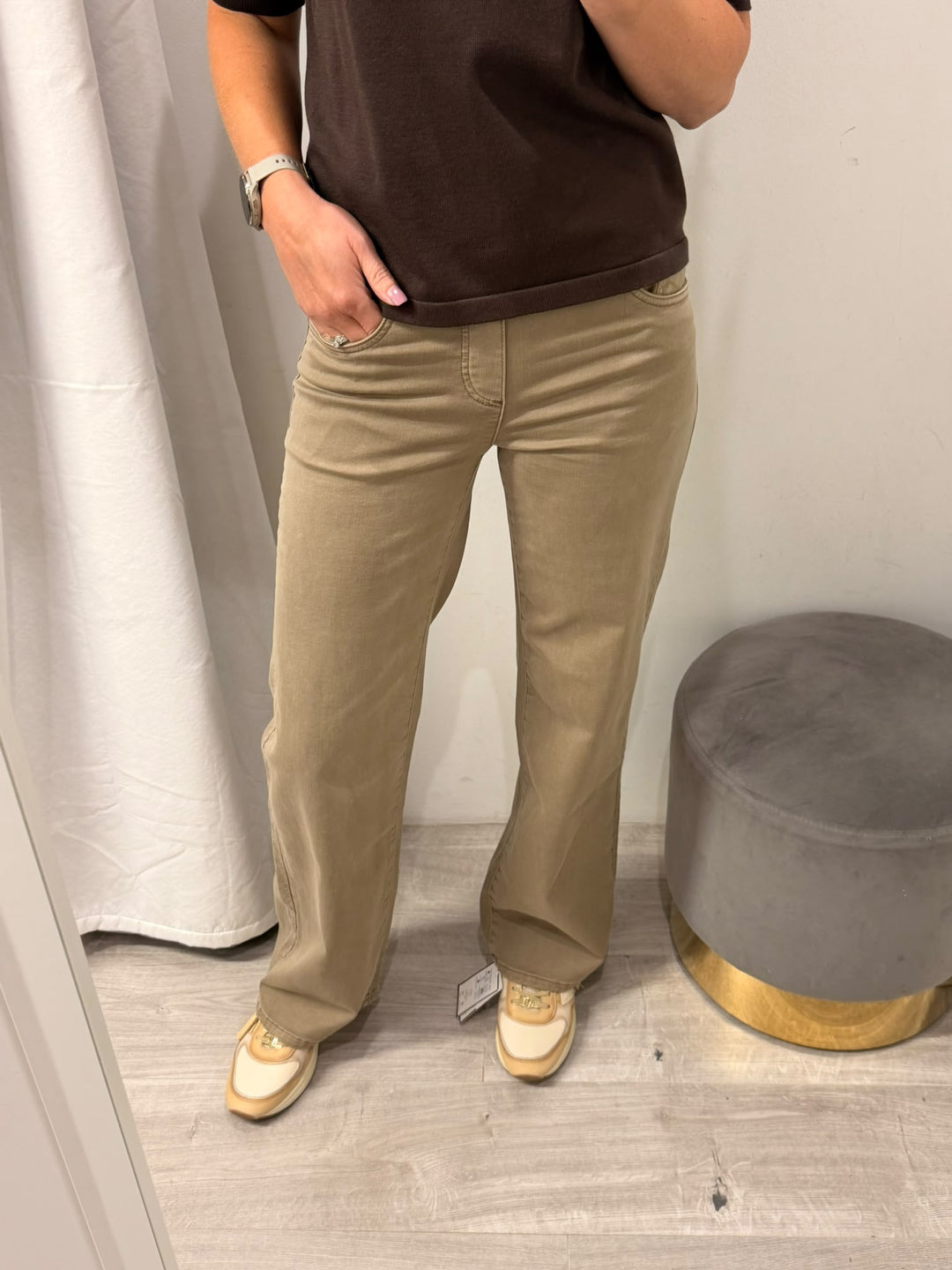 Tocada Wide Leg Jeans - Latte