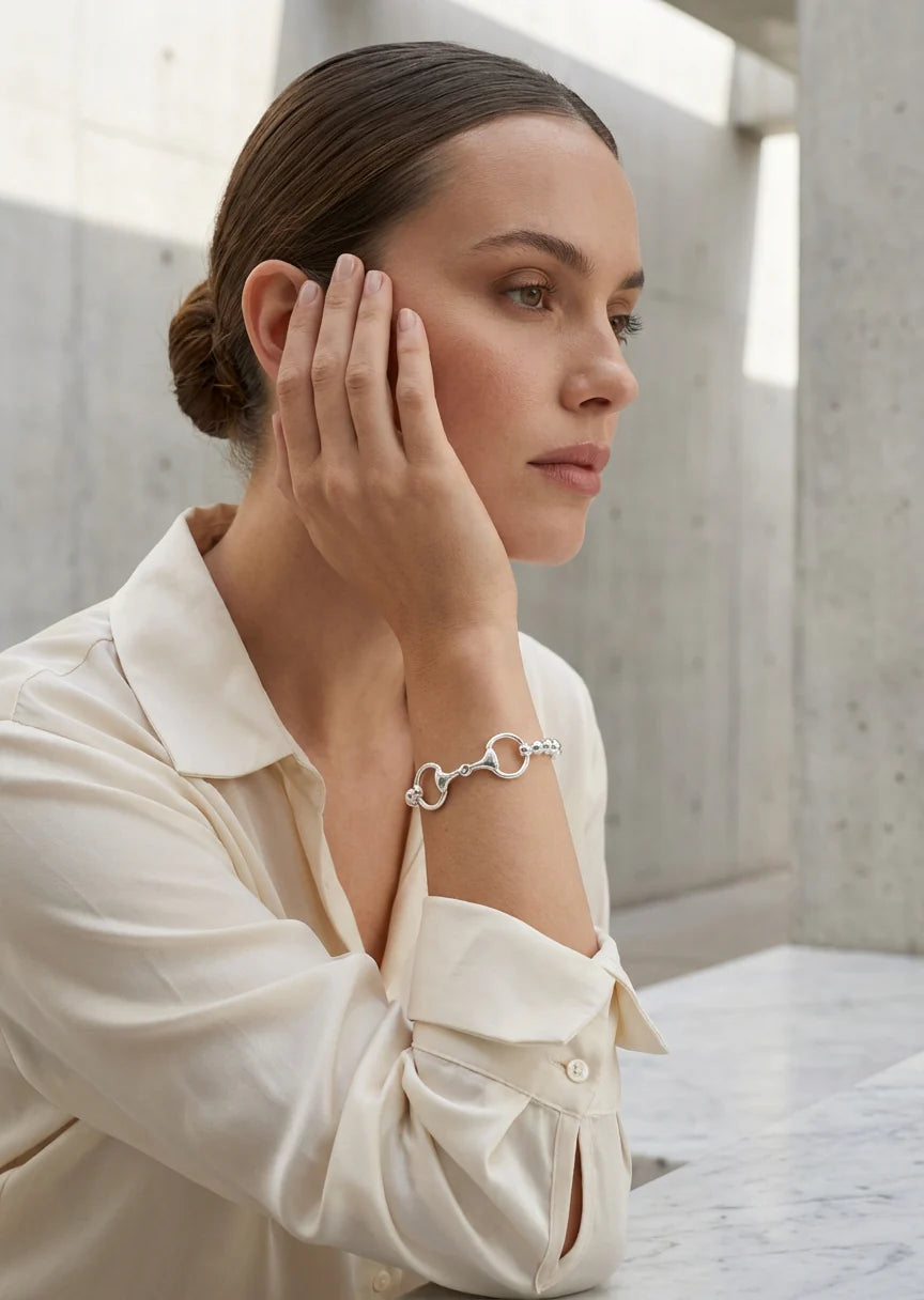 Silver Beaded Bracelet