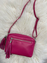 Load image into Gallery viewer, Leather Camera Bag - Cerise
