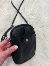 Load image into Gallery viewer, Leather Phone Pouch Bag - Black

