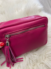 Load image into Gallery viewer, Leather Camera Bag - Cerise
