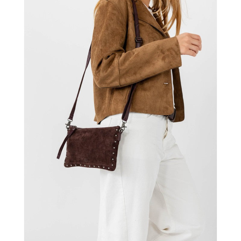Perry Suede Bag - Dark Brown