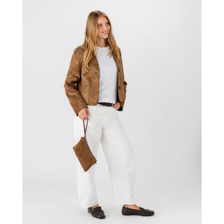 Perry Suede Bag - Taupe
